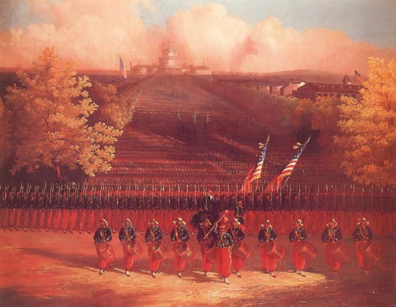 unknow artist The Army of the Potomac Marching up Pennsylvania Avenue,Washington France oil painting art